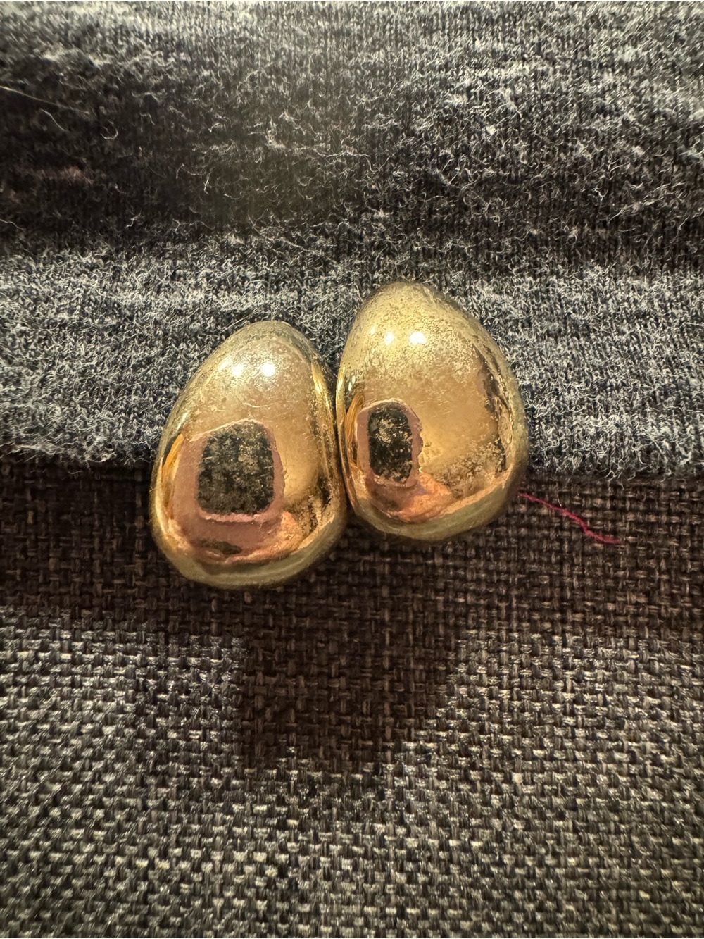 Jonette Jewelry Gallery Gold Tone Egg Shapes Clip on Earrings